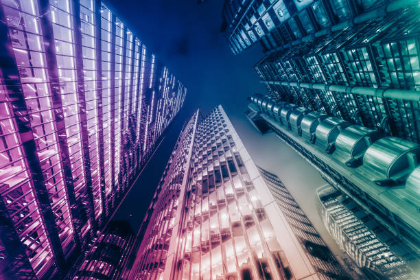 istock Looking up at the skyscrapers from below in central London 1417432376
