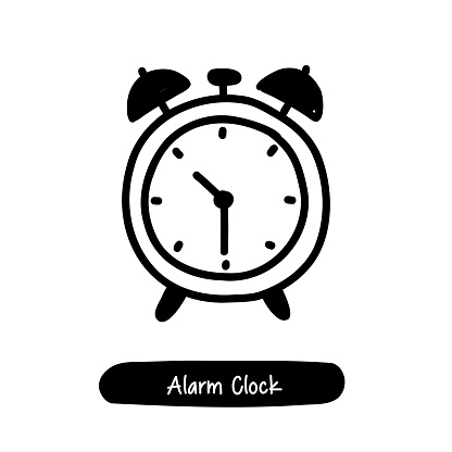 Alarm Clock Icon. Trendy Style Vector Illustration Symbol