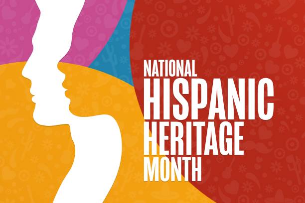 national hispanic heritage month. holiday concept. template for background, banner, card, poster with text inscription. vector eps10 illustration. - hispanic heritage month 幅插畫檔、美工圖案、卡通及圖標