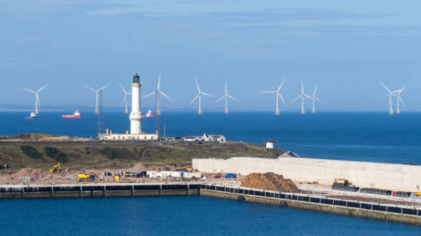 istock Offshore Wind Turbines in Aberdeen Bay, Scotland 1417450879