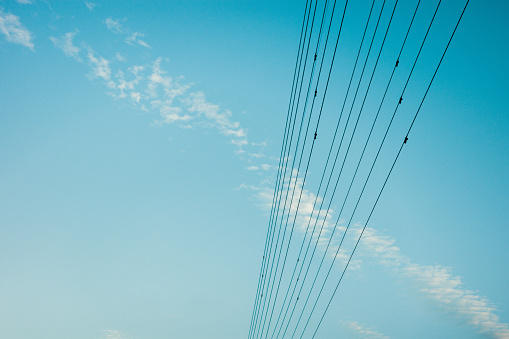 Electric lines and sky