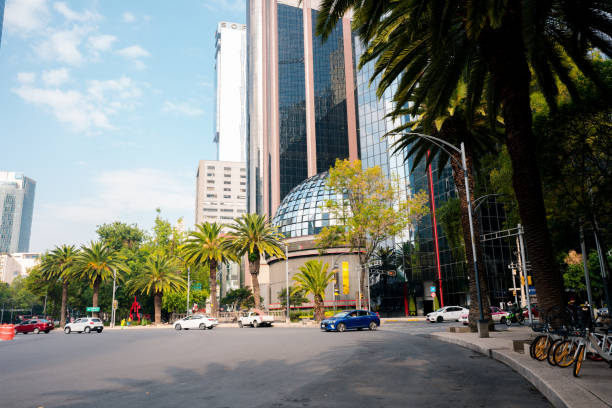 Mexico City, Mexico; August 22 2022: view of the Mexican stock market, economy of Mexico.