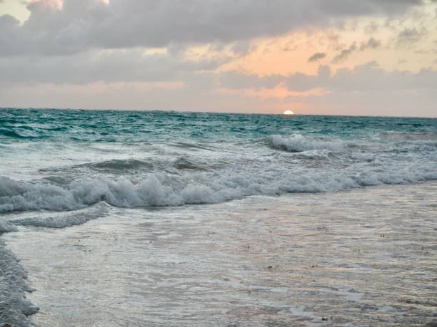 istock Sunset  shoreline beach. Punta Cana 1417457104