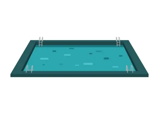 Vector illustration of Swimming pool. Simple flat illustration in perspective view.