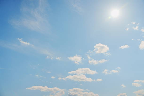 istock image of sun and winter clouds 1417474158