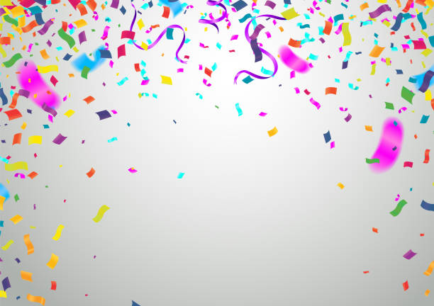 istock Happy Birthday Text With Golden Confetti Falling and Glitter Particles, Colorful Flying Balloons Seamless Loop Animation for Greeting, Invitation card, Party, celebration, Ribbon Shiny Poster. Multi colored Anniversary Illustration. 1417478514