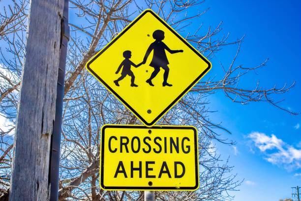 istock School Crossing Ahead Sign 1417480208