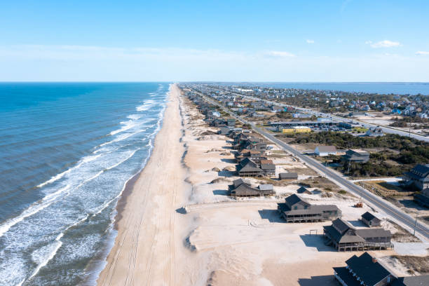 luftaufnahme von nags head blick nach süden - sea passage audio stock-fotos und bilder