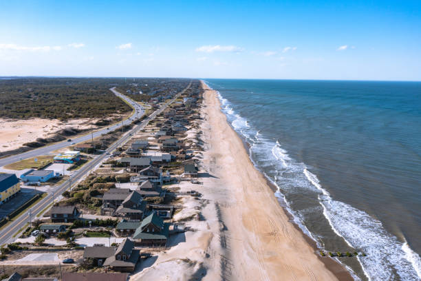 istock Aerial view of Nags Head looking North 1417489841