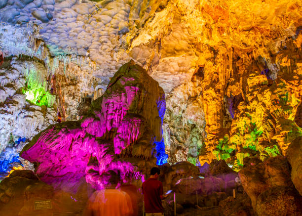 istock Amazing scenery inside Heavens Palace cave in Halong Bay 1417497247