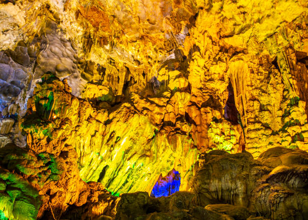 istock Amazing scenery inside Heavens Palace cave in Halong Bay 1417497255