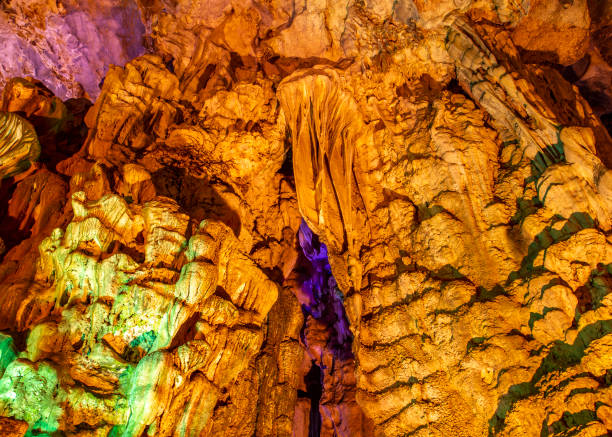 istock Amazing scenery inside Heavens Palace cave in Halong Bay 1417497261