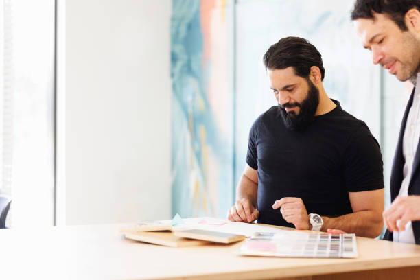 istock Aboriginal Australian creative director working with colleague 1417512863