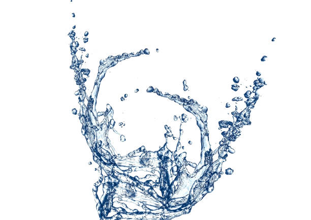 istock blue water splashing and white background 1417519170