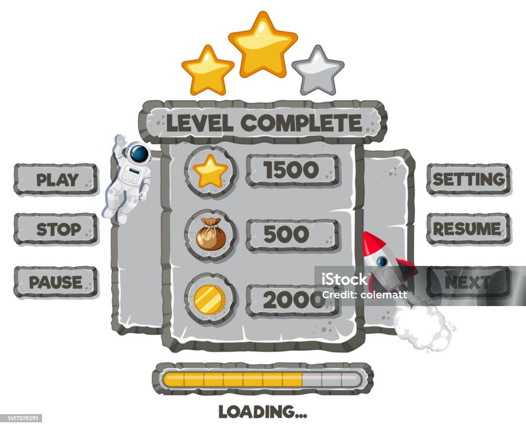 Game Elements Graphics Examples Game Element Template Design Set Stock Illustration - Download Image ...