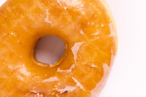 Doughnut or donut on a simple background