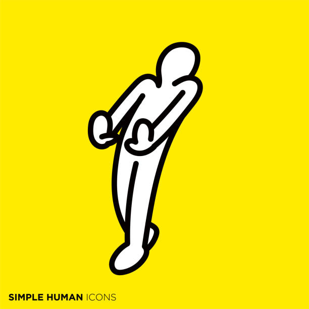 심플한 인간 아이콘 시리즈 "거절하는 사람" - 그만 모션 애니메이션 stock illustrations