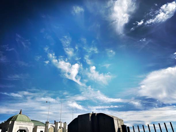 Art Deco Buildings against a Blue Sky