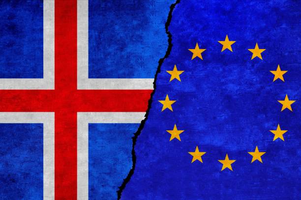 istock Iceland and European Union flags together 1417532364
