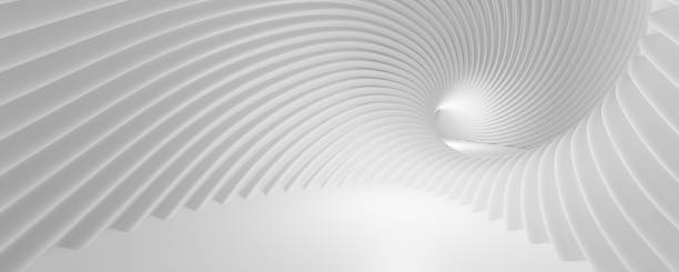 istock 3d white background of spiral smooth surfaces as an architectural concept, empty space for advertising, photo wallpaper, cover for a presentation on the theme of a modern city. 3d rendering 1417535953