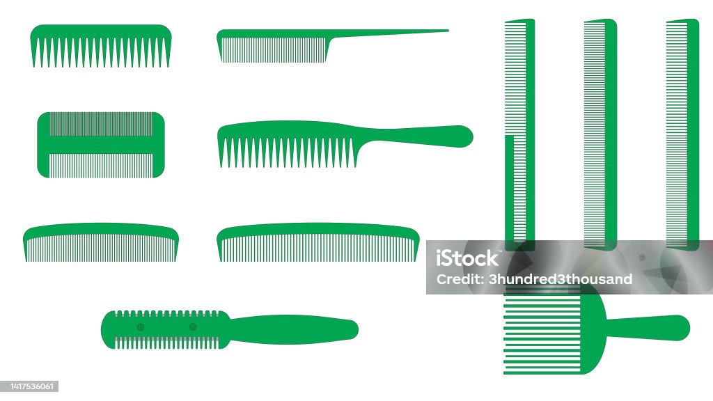 11 Different Hair Comb Types Stock Illustration Download Image Now