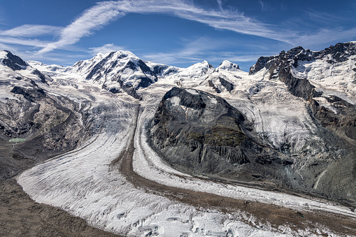 Gornergletscher Gorner Glacier Monte Rosa Grenzgletscher Switzerland