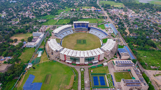 JSCA International Stadium Complex or Jharkhand State Cricket Association Stadium is an international cricket stadium: Ranchi, Jharkhand, India - 08 08 2022