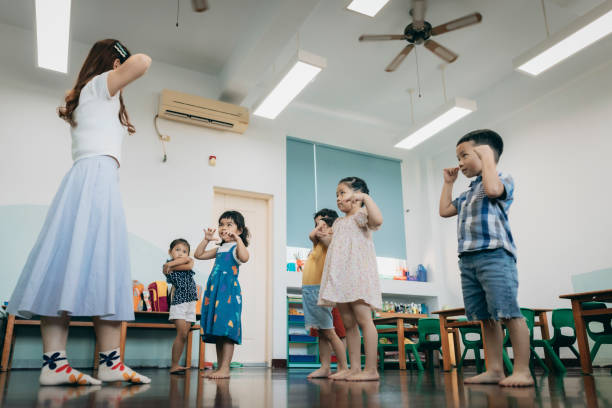 istock Taiwanese female teacher teaches students to dance 1417548005