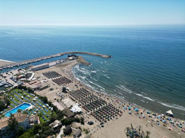 Spanish beach stock photo