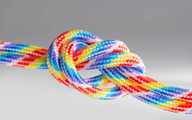 istock Colorful braided cords tied together isolated 1417554645