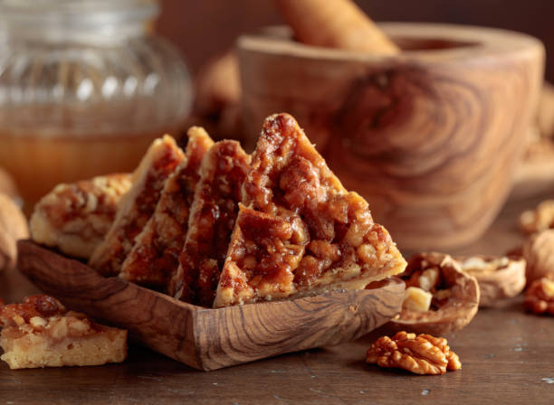 istock Cookies with walnuts and honey. 1417558045