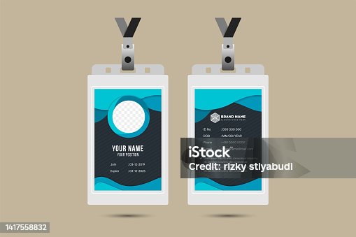 istock abstract wave corporate identity card design template in vertical layout 1417558832