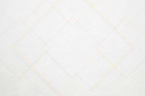 White washi paper texture with classy gold thread pattern
