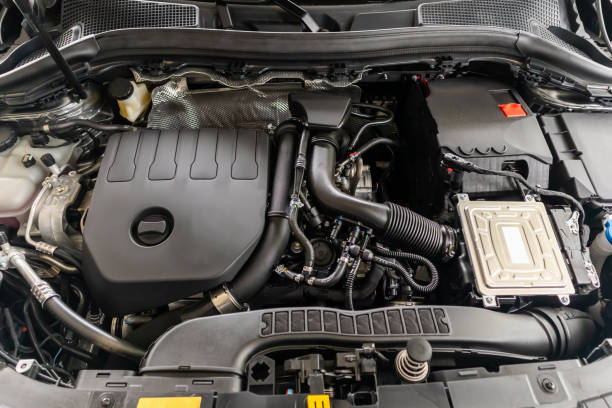 istock modern car engine under hood close up detail 1417562180