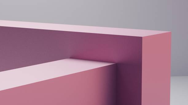 istock pastel pink blank pedestal display scene, empty stage for product placement, 3D rendering 1417564835