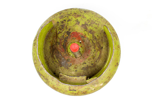 Indonesia 3Kg LPG Gas Cylinder on white background