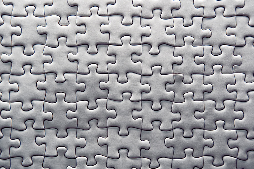White jigsaw puzzle texture background