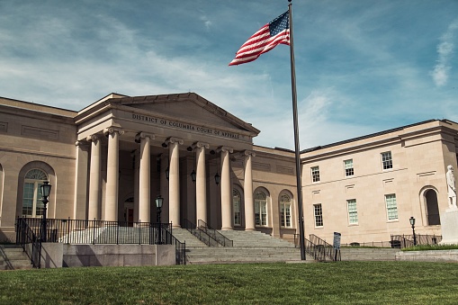 A building of the District of Columbia court of appeals in Washington DC