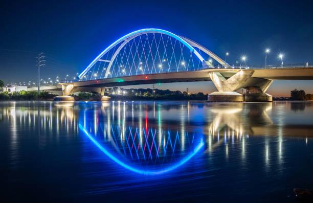Lowry Bridge lit up at night The Lowry Bridge in Minneapolis, Minnesota lit up at night. minneapolis stock pictures, royalty-free photos & images