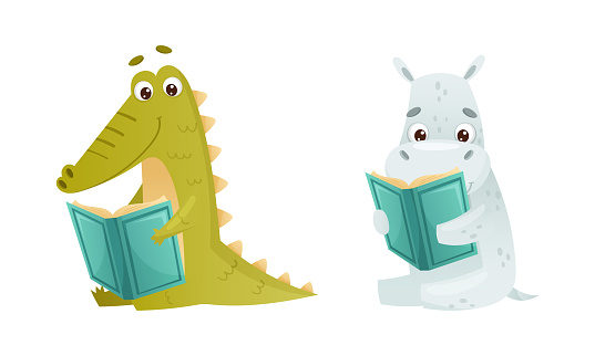 Cute Crocodile Animal Reading Back To Schoolのベクター画像とイラスト素材の無料ダウンロード Cute Crocodile Animal Reading Back To Schoolのベクター画像とイラスト素材の無料ダウンロード