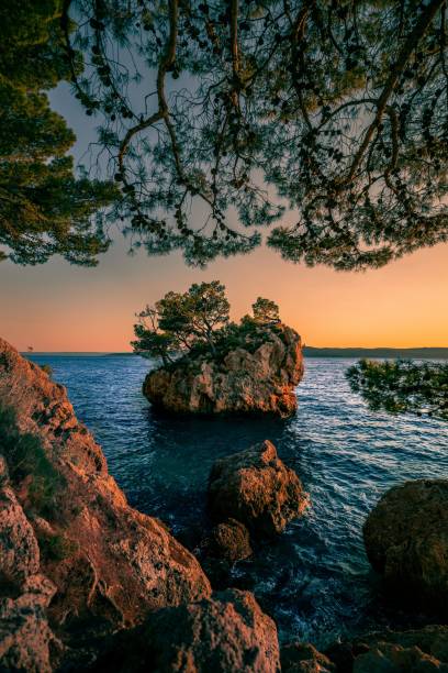 istock Gorgeous sunset on Adriatic Sea. 1417574538