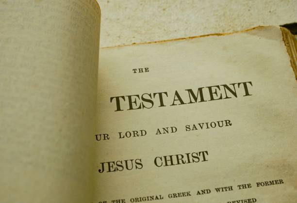 istock Close up of Old Holy Bible 1417579854