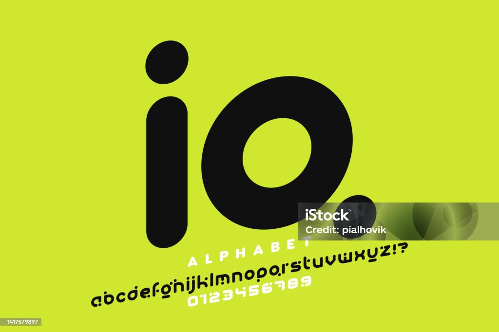 Lowercase Font Modern Lowercase Style Font Stock Illustration - Download Image Now ...