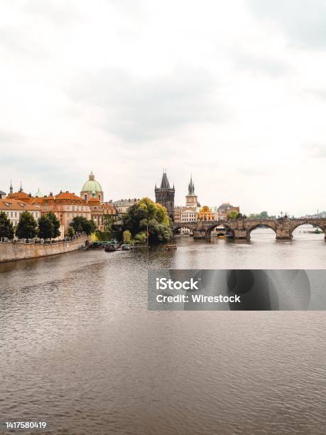 Charles Bridge In Prague Czech Republic Stock Photo - Download Image Now - Capital Cities, Charles Bridge, City