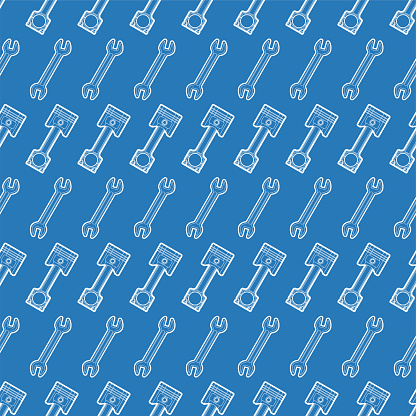 Piston Pattern Overlay Engine Piston And Wrench Pattern Seamless Motorcycle Pistons Background ...