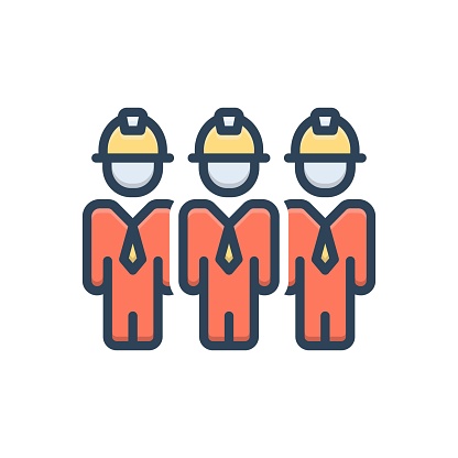 Icon for workers, laborer, shopman, roustabout, hireling, employee, construction, people