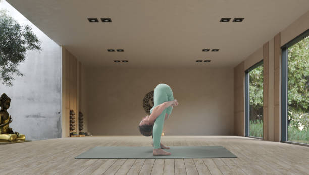 istock Young athletic attractive woman practicing yoga. 1417582467