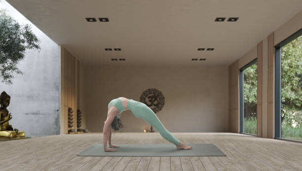 istock Young athletic attractive woman practicing yoga. 1417582757
