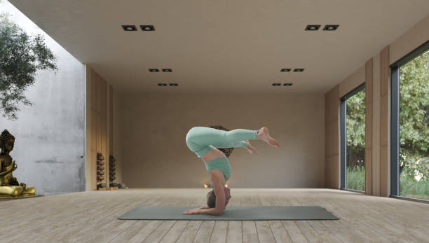 istock Young athletic attractive woman practicing yoga. 1417583319