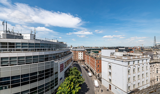 Dublin, Ireland. 9 August 2022. City skyline over Dublin